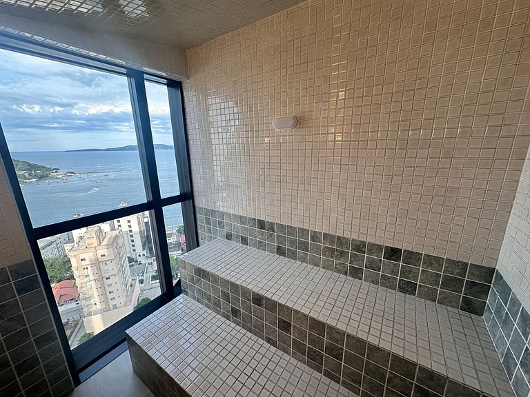 Studio, piscina, sinuca, academia sauna a 3 min praia