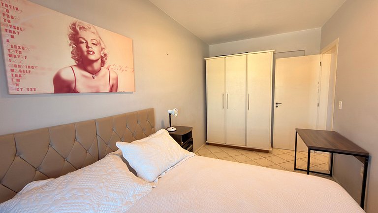 Churrasco, vista para o mar e piscina no centrinho