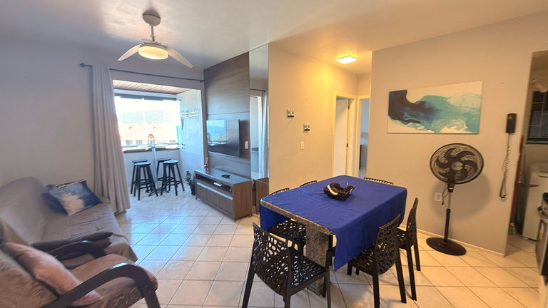 Churrasco, vista para o mar e piscina no centrinho