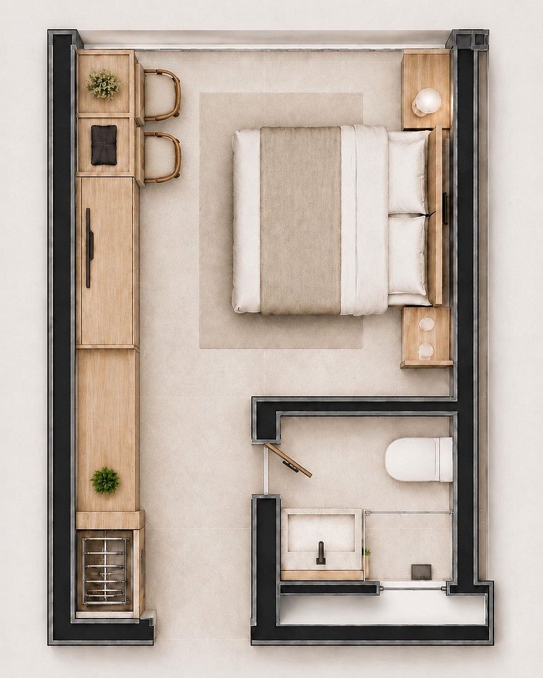 Suite vista mar piscina, academia MF505A